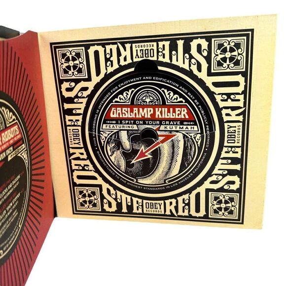 The Gaslamp Killer ‎Box Set 2008 Obey Records CD & 7in Shepard Fairey - Picture 3 of 8